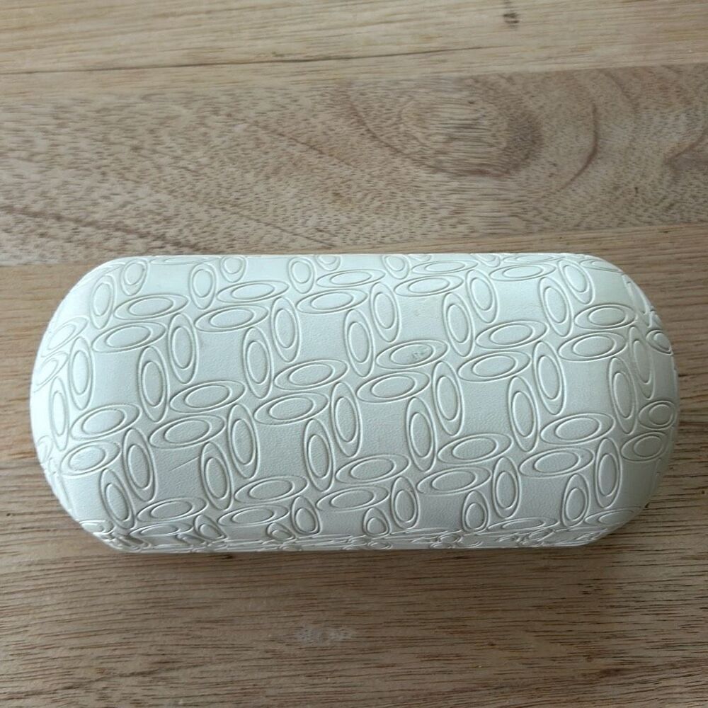 Oakley white large clamshell hard sunglass case